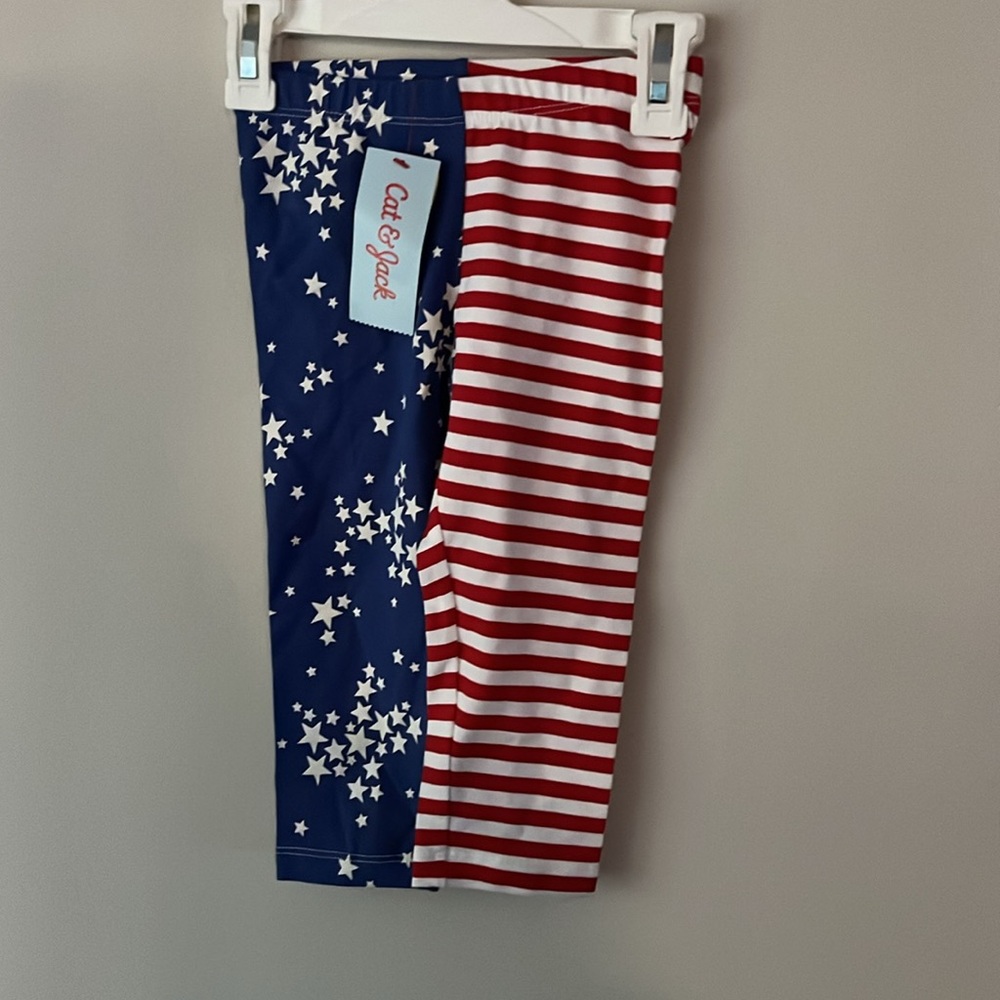 Tough cotton American flag pants for baby